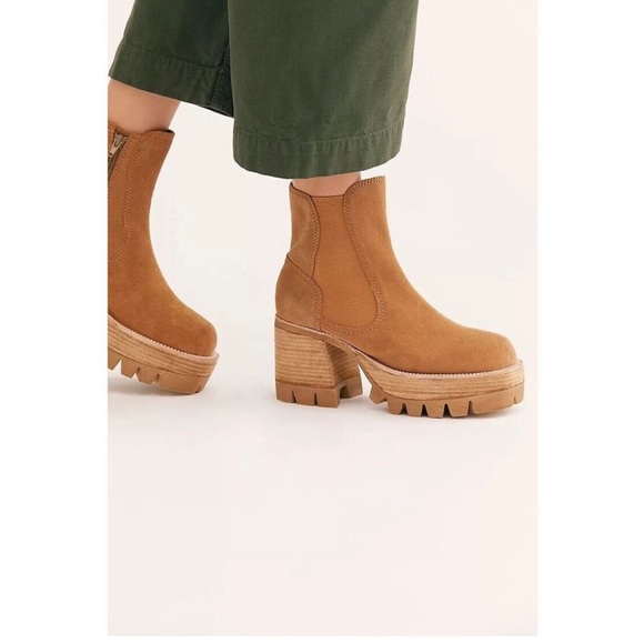 NIB Jeffrey Campbell + FP Exclusive Preston Platform Size 9 GREEN/BONE OR TAN - Picture 2 of 14